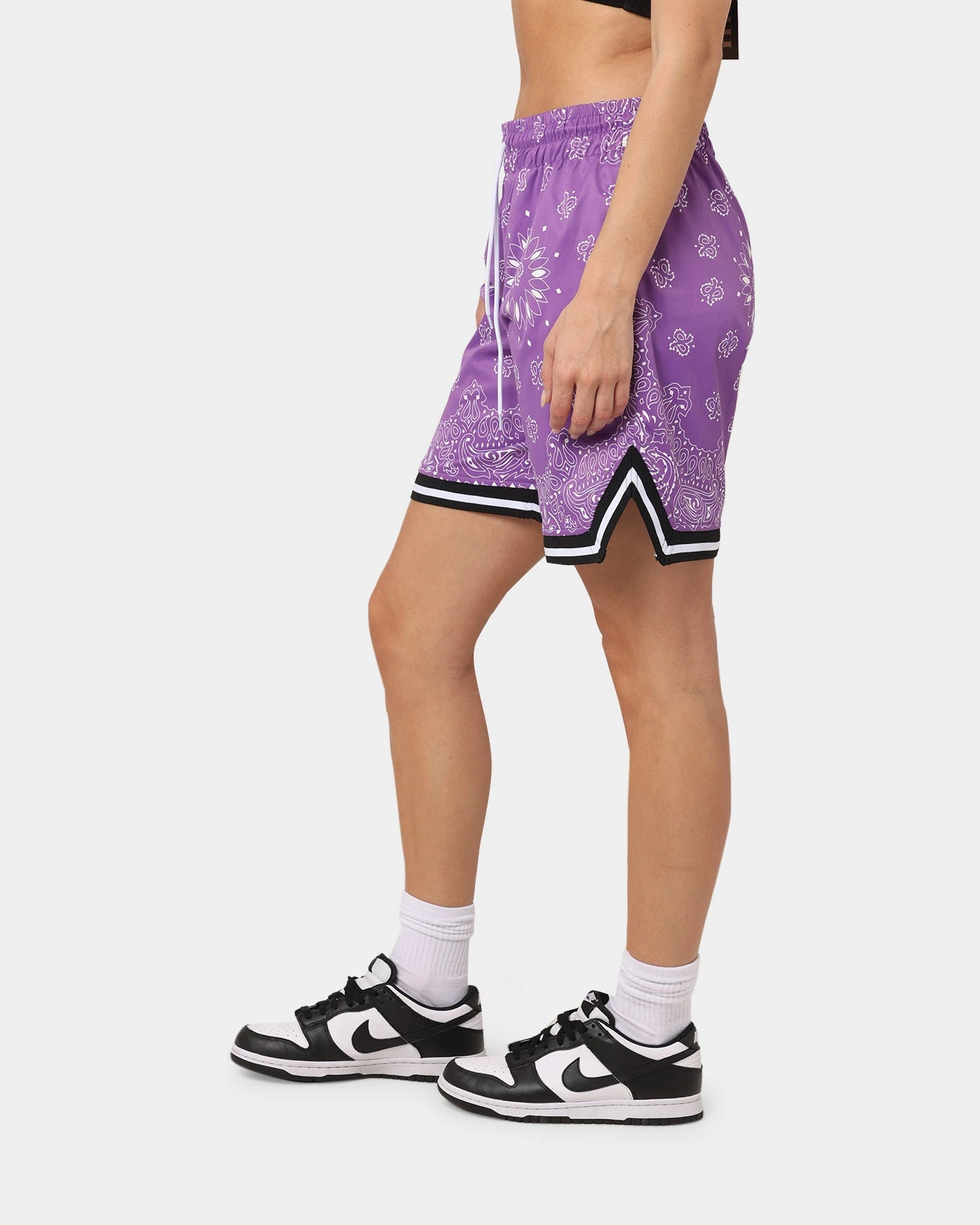 XXIII Mike Paisley Basketball Shorts Purple XXIII Mike Paisley Basketball Shorts Purple -Mitchell & Ness Shop 03007341 YP200 womens 060