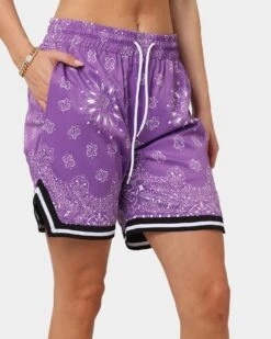XXIII Mike Paisley Basketball Shorts Purple 8 XXIII Mike Paisley Basketball Shorts Purple -Mitchell & Ness Shop 03007341 YP200 womens 070