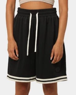 EN ES Team Basketball Shorts Black -Mitchell & Ness Shop 03007595 YB001 womens 0030