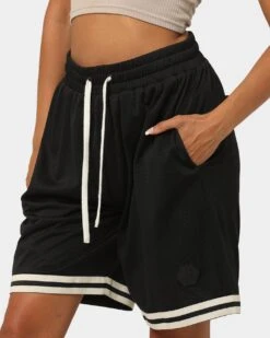 EN ES Team Basketball Shorts Black -Mitchell & Ness Shop 03007595 YB001 womens 0070