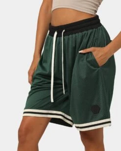 EN ES Team Basketball Shorts Green -Mitchell & Ness Shop 03007595 YG600 womens 0070