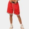 EN ES Team Basketball Shorts Red 2 EN ES Team Basketball Shorts Red -Mitchell & Ness Shop 03007595 YR001 womens 0010