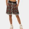 EN ES Team Basketball Shorts Red Plaid -Mitchell & Ness Shop 03007595 YR630 womens 0010