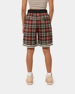 EN ES Team Basketball Shorts Red Plaid 5 EN ES Team Basketball Shorts Red Plaid -Mitchell & Ness Shop 03007595 YR630 womens 0040