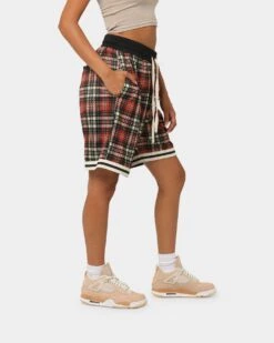 EN ES Team Basketball Shorts Red Plaid 6 EN ES Team Basketball Shorts Red Plaid -Mitchell & Ness Shop 03007595 YR630 womens 0050