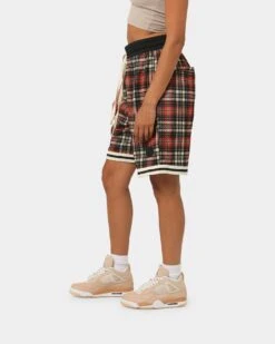 EN ES Team Basketball Shorts Red Plaid 7 EN ES Team Basketball Shorts Red Plaid -Mitchell & Ness Shop 03007595 YR630 womens 0060