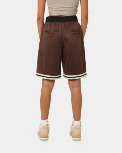 EN ES Team Basketball Shorts Brown -Mitchell & Ness Shop 03007595 YX300 womens 00100
