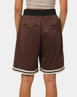 EN ES Team Basketball Shorts Brown -Mitchell & Ness Shop 03007595 YX300 womens 00140