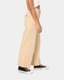 EN ES Women's Divine Wide Leg Pants Beige -Mitchell & Ness Shop 03007638 Y1000 womens 0050