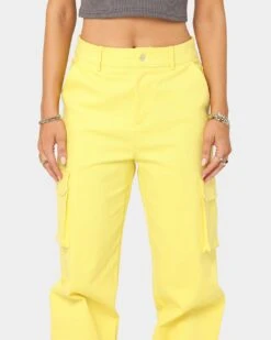 XXIII Women's Willa Cargo Pants Yellow -Mitchell & Ness Shop 03007676 YY001 womens 0030
