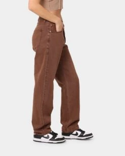 XXIII Women's Coco Asymmetric Jeans Chocolate -Mitchell & Ness Shop 03007877 YC360 womens 0050