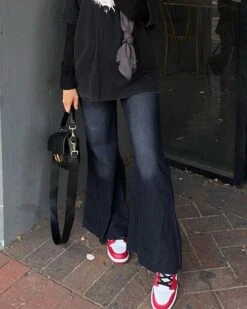 XXIII Women's Jacquie Bell Bottom Jeans Black