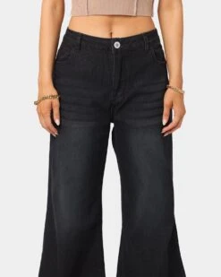 XXIII Women's Jacquie Bell Bottom Jeans Black -Mitchell & Ness Shop 03008067 YB001 womens 0030