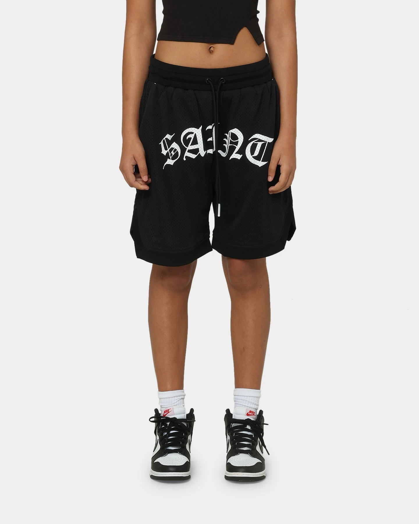 Saint Morta Day Of The Dead Basketball Shorts Black/White Saint Morta Day Of The Dead Basketball Shorts Black/White -Mitchell & Ness Shop 03008143 YB012 womens 0030