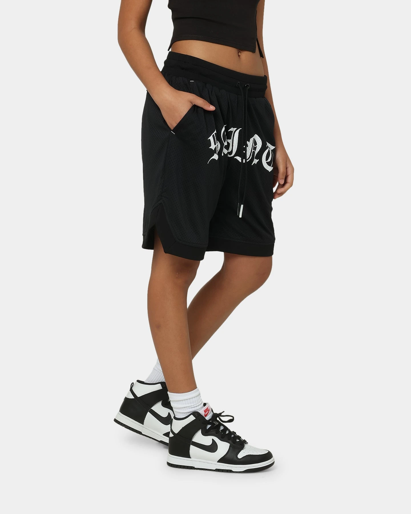 Saint Morta Day Of The Dead Basketball Shorts Black/White Saint Morta Day Of The Dead Basketball Shorts Black/White -Mitchell & Ness Shop 03008143 YB012 womens 0050