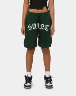 Saint Morta Day Of The Dead Basketball Shorts Dark Green -Mitchell & Ness Shop 03008143 YD009 womens 0030