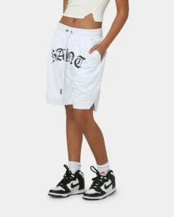 Saint Morta Day Of The Dead Basketball Shorts White/Black -Mitchell & Ness Shop 03008143 YW110 womens 0060