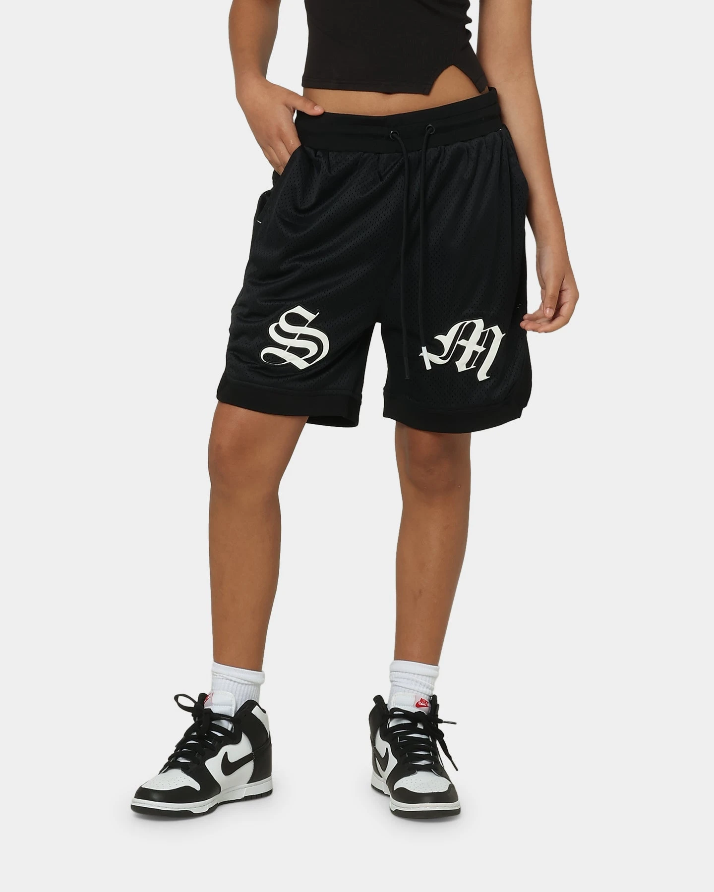 Saint Morta Graves Basketball Shorts Black Saint Morta Graves Basketball Shorts Black -Mitchell & Ness Shop 03008144 YB001 womens 0010