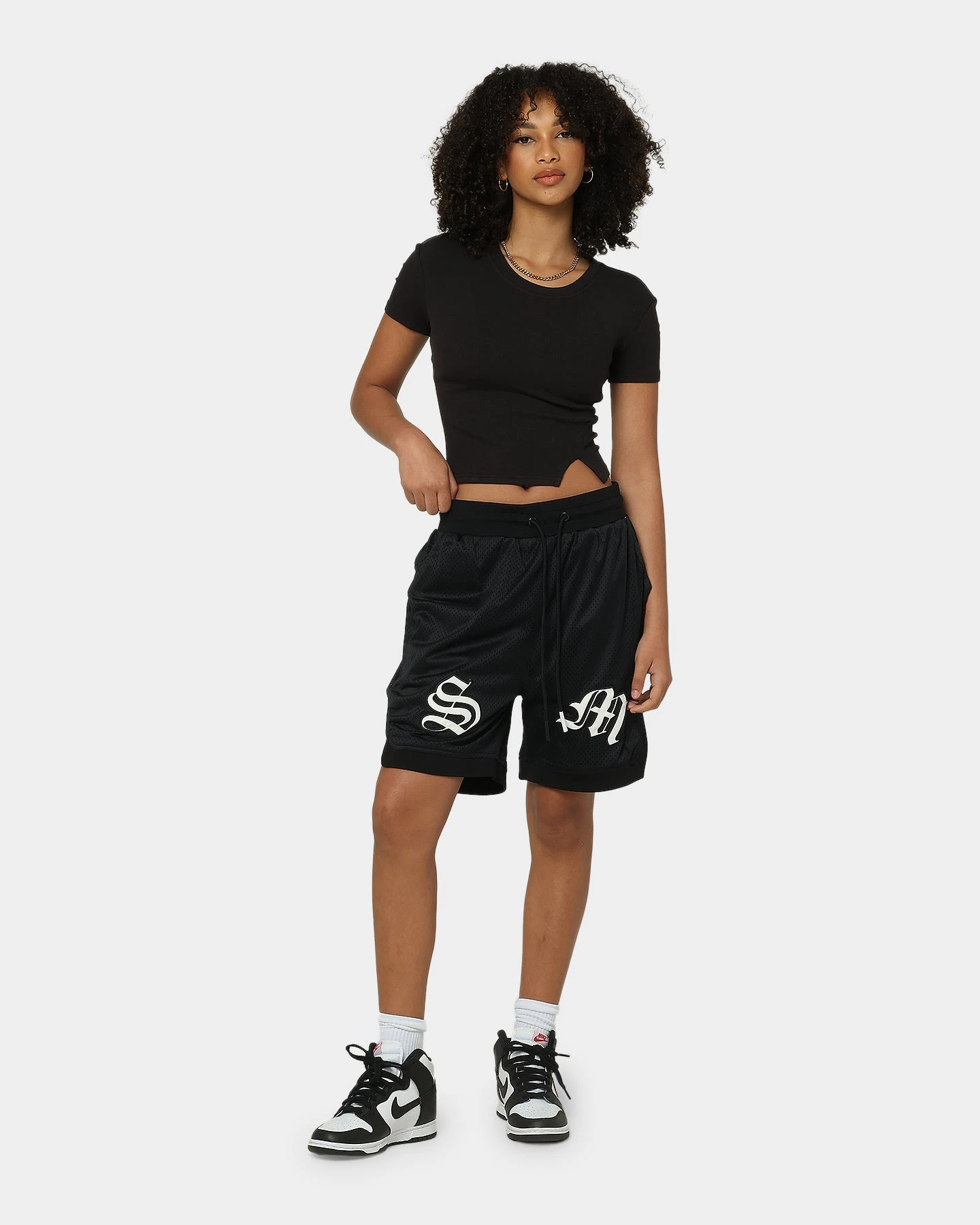 Saint Morta Graves Basketball Shorts Black Saint Morta Graves Basketball Shorts Black -Mitchell & Ness Shop 03008144 YB001 womens 0020