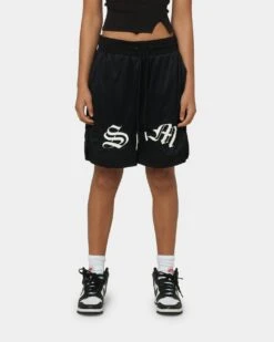 Saint Morta Graves Basketball Shorts Black 4 Saint Morta Graves Basketball Shorts Black -Mitchell & Ness Shop 03008144 YB001 womens 0030