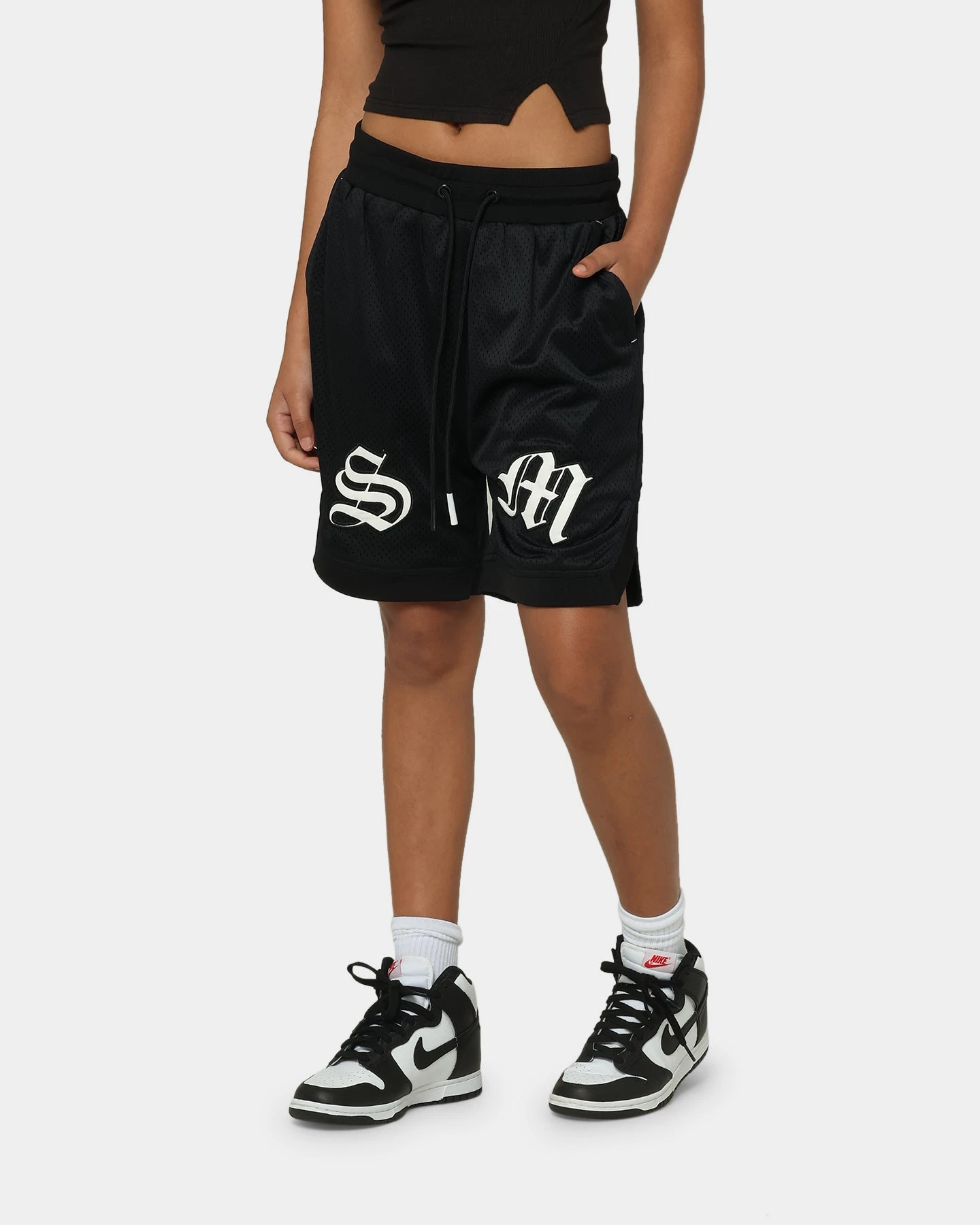 Saint Morta Graves Basketball Shorts Black Saint Morta Graves Basketball Shorts Black -Mitchell & Ness Shop 03008144 YB001 womens 0060