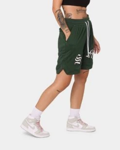 Saint Morta Graves Basketball Shorts Dark Green -Mitchell & Ness Shop 03008144 YD009 womens 0050