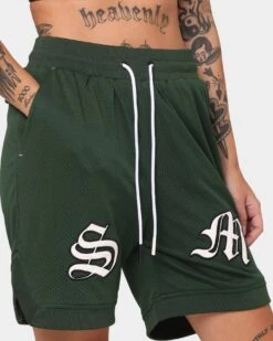 Saint Morta Graves Basketball Shorts Dark Green -Mitchell & Ness Shop 03008144 YD009 womens 0070