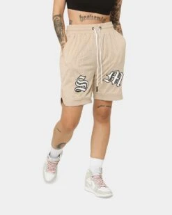 Saint Morta Graves Basketball Shorts Stone