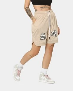 Saint Morta Graves Basketball Shorts Stone -Mitchell & Ness Shop 03008144 YS400 womens 050