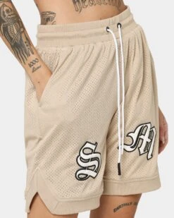 Saint Morta Graves Basketball Shorts Stone -Mitchell & Ness Shop 03008144 YS400 womens 070