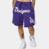 New Era Los Angeles Dodgers Basketball Shorts Purple