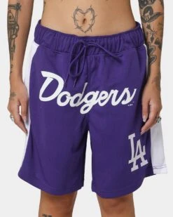 New Era Los Angeles Dodgers Basketball Shorts Purple -Mitchell & Ness Shop 03008222 YR189 womens 0030