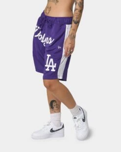 New Era Los Angeles Dodgers Basketball Shorts Purple -Mitchell & Ness Shop 03008222 YR189 womens 0060