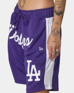 New Era Los Angeles Dodgers Basketball Shorts Purple -Mitchell & Ness Shop 03008222 YR189 womens 0070
