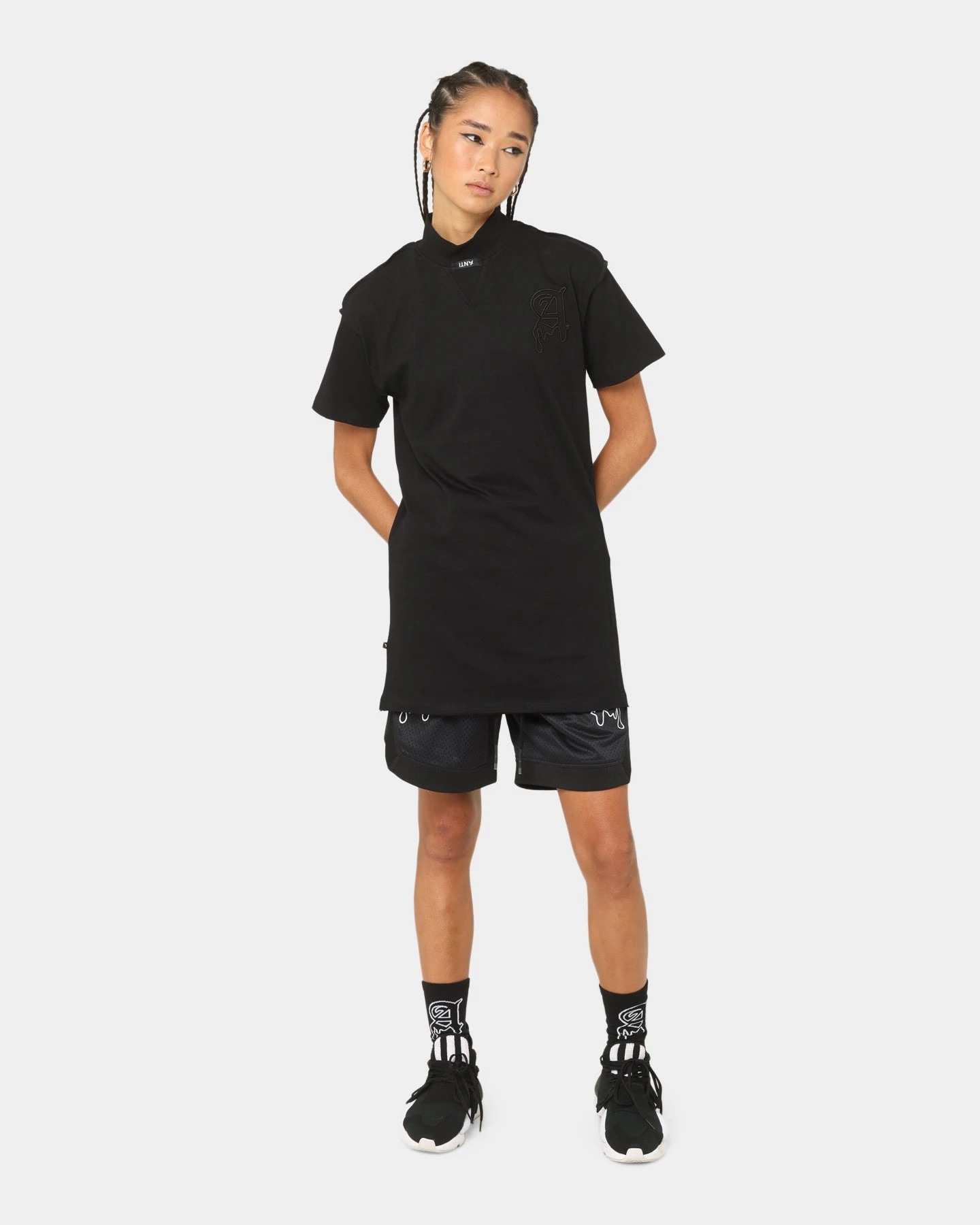 The Anti Order Military Basketball Shorts Black/White The Anti Order Military Basketball Shorts Black/White -Mitchell & Ness Shop 03008259 YB012 womens 0020