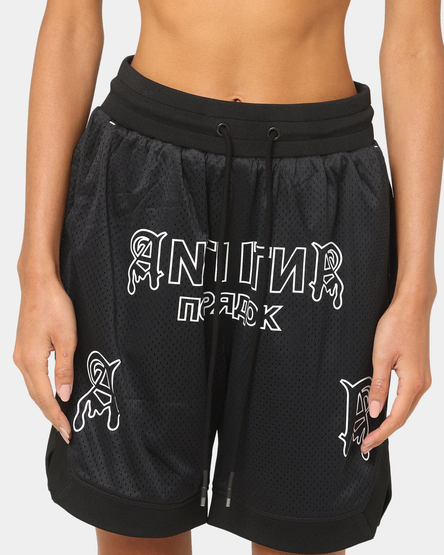 The Anti Order Military Basketball Shorts Black/White The Anti Order Military Basketball Shorts Black/White -Mitchell & Ness Shop 03008259 YB012 womens 0030