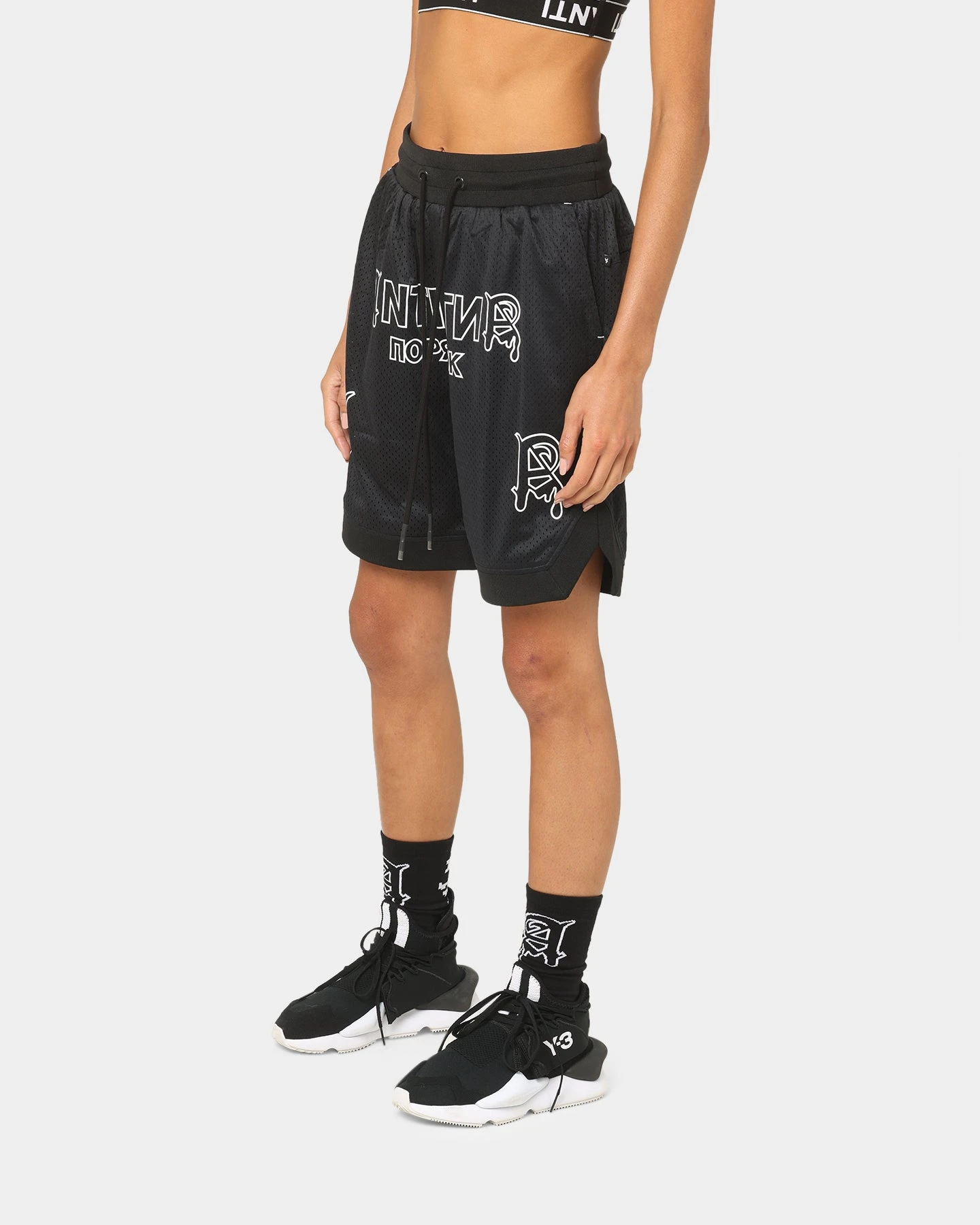 The Anti Order Military Basketball Shorts Black/White The Anti Order Military Basketball Shorts Black/White -Mitchell & Ness Shop 03008259 YB012 womens 0060