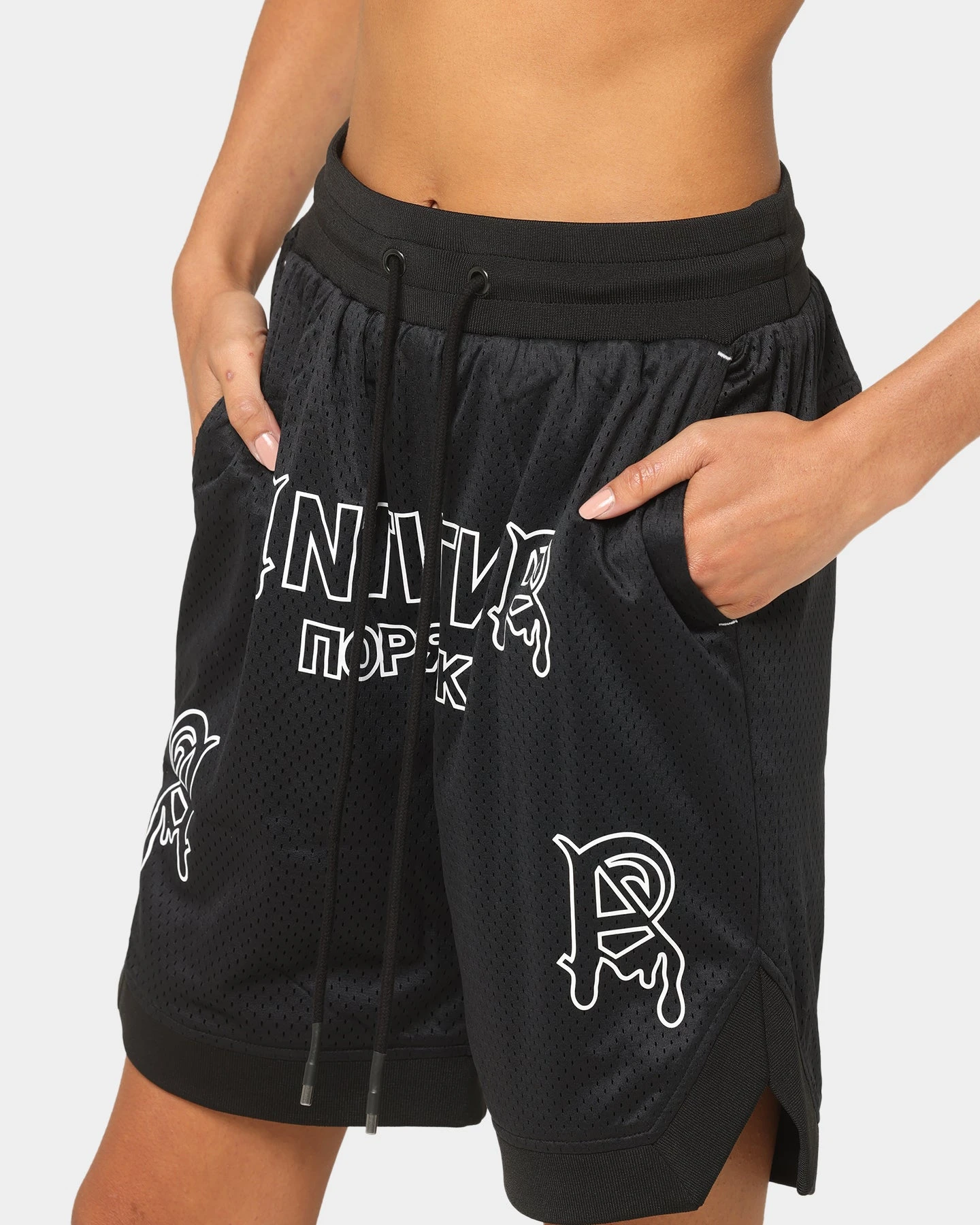 The Anti Order Military Basketball Shorts Black/White The Anti Order Military Basketball Shorts Black/White -Mitchell & Ness Shop 03008259 YB012 womens 0070