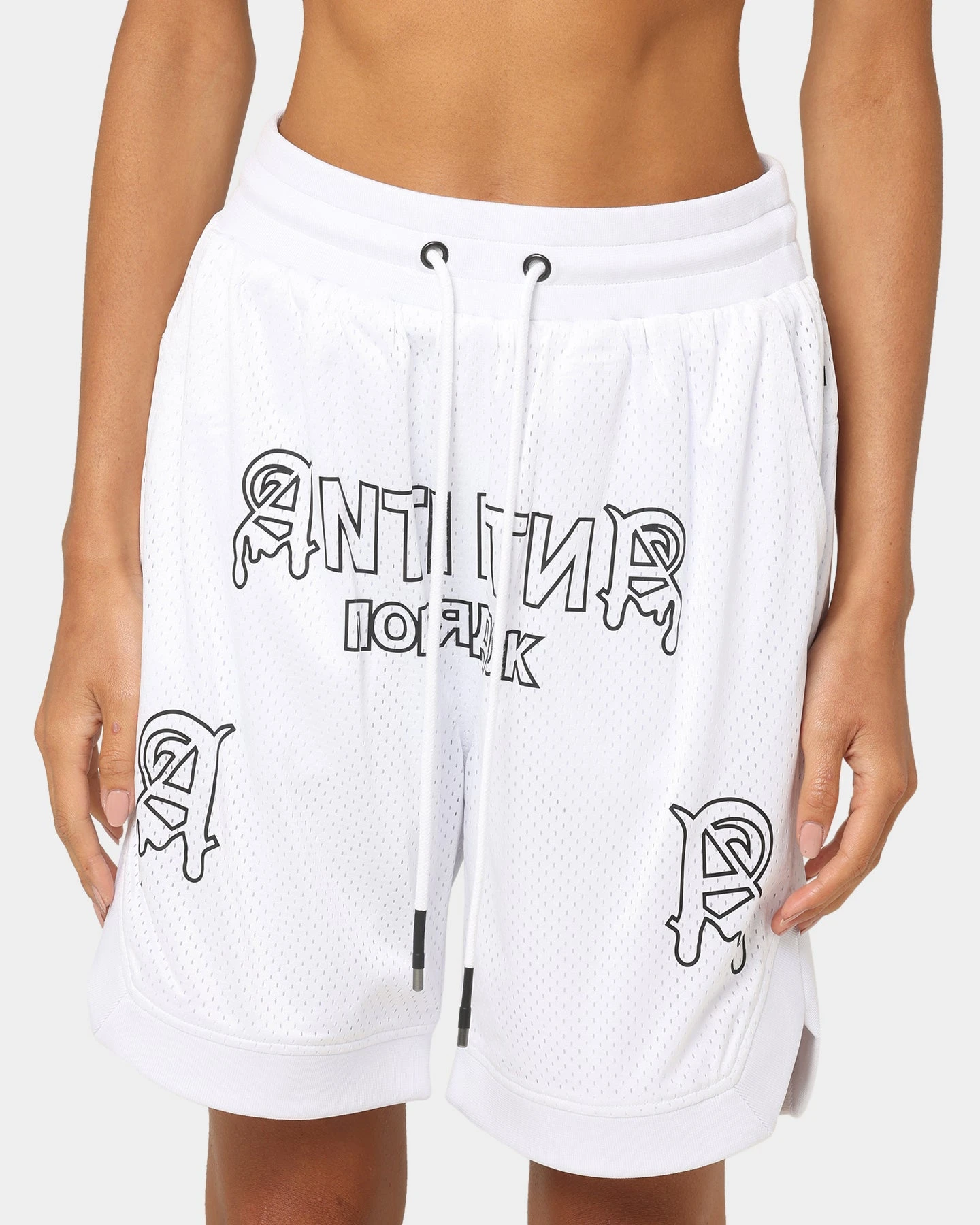 The Anti Order Military Basketball Shorts White/Black The Anti Order Military Basketball Shorts White/Black -Mitchell & Ness Shop 03008259 YW110 womens 0030