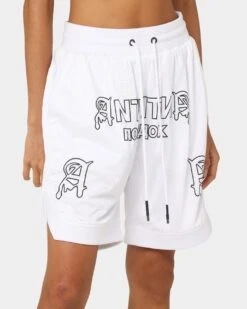 The Anti Order Military Basketball Shorts White/Black 8 The Anti Order Military Basketball Shorts White/Black -Mitchell & Ness Shop 03008259 YW110 womens 0070
