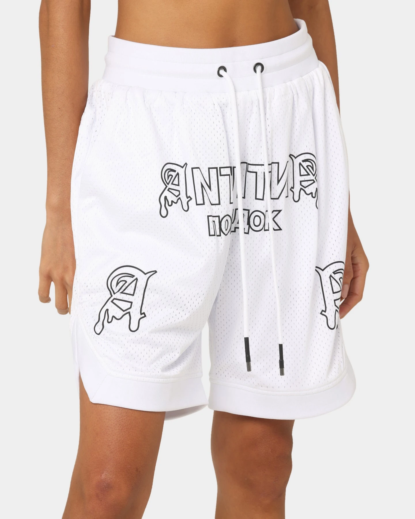 The Anti Order Military Basketball Shorts White/Black The Anti Order Military Basketball Shorts White/Black -Mitchell & Ness Shop 03008259 YW110 womens 0070