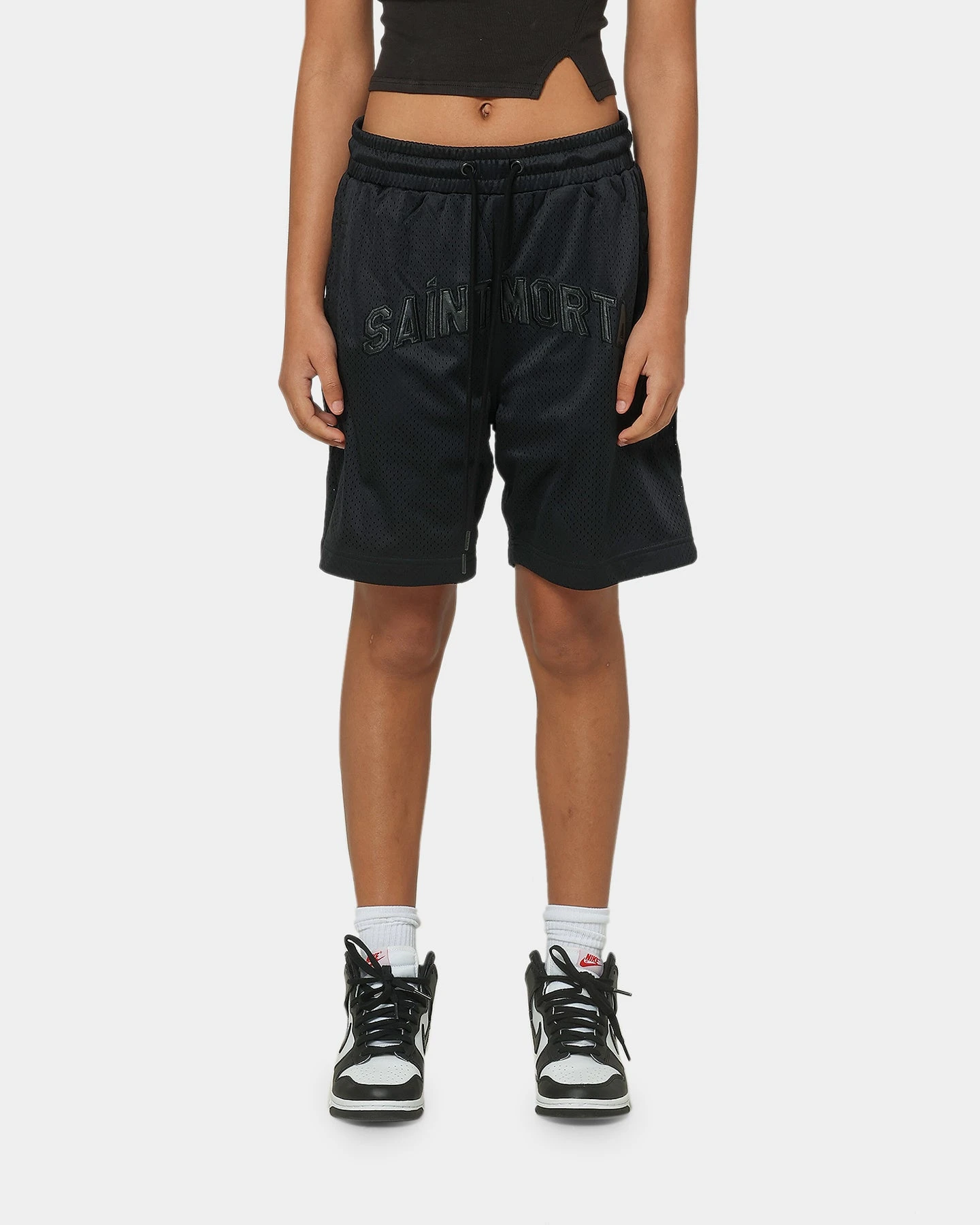 Saint Morta Kingdom Basketball Shorts Black Saint Morta Kingdom Basketball Shorts Black -Mitchell & Ness Shop 03008368 YB001 womens 0030