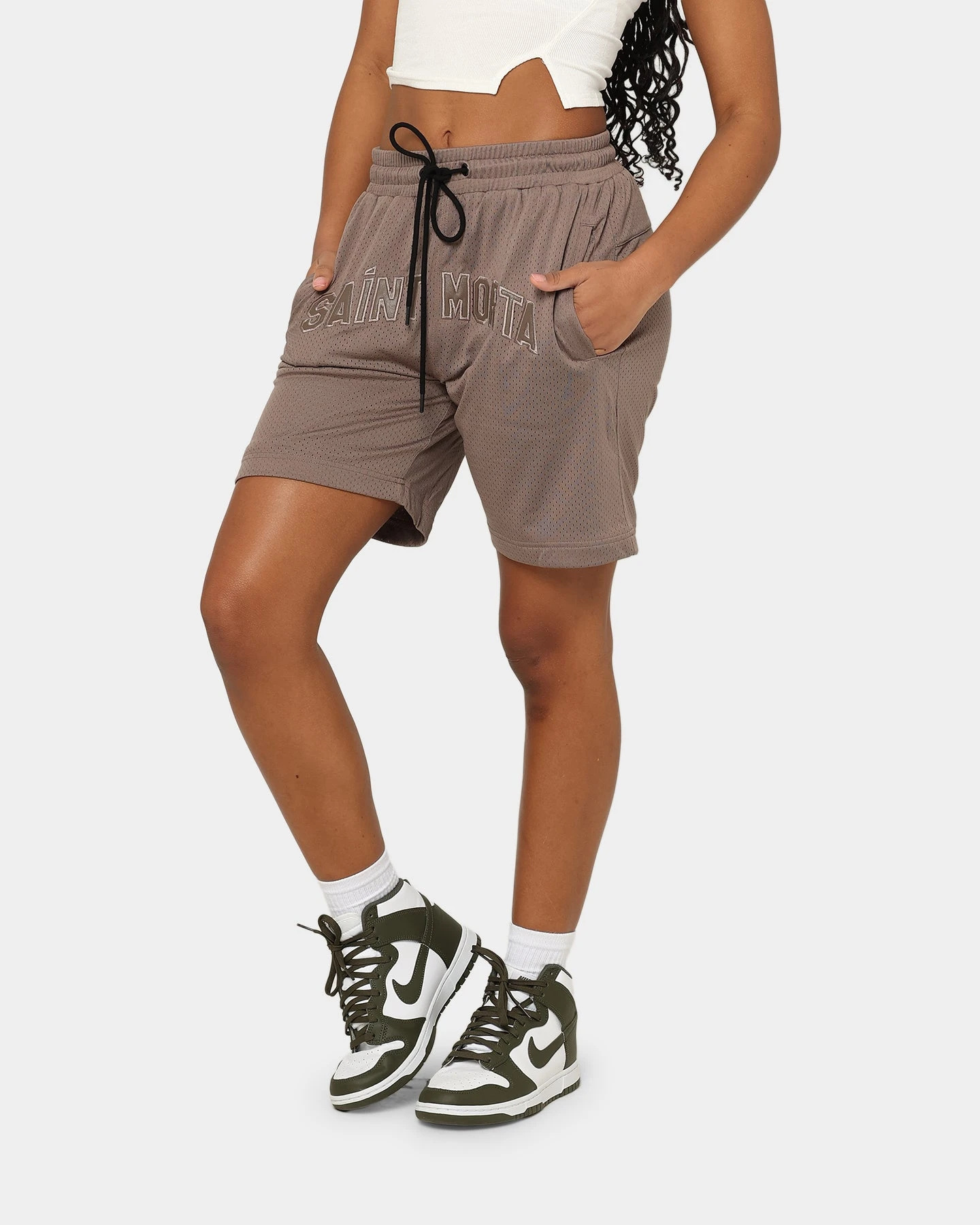 Saint Morta Kingdom Basketball Shorts Dark Brown Saint Morta Kingdom Basketball Shorts Dark Brown -Mitchell & Ness Shop 03008368 YD052 womens 0010