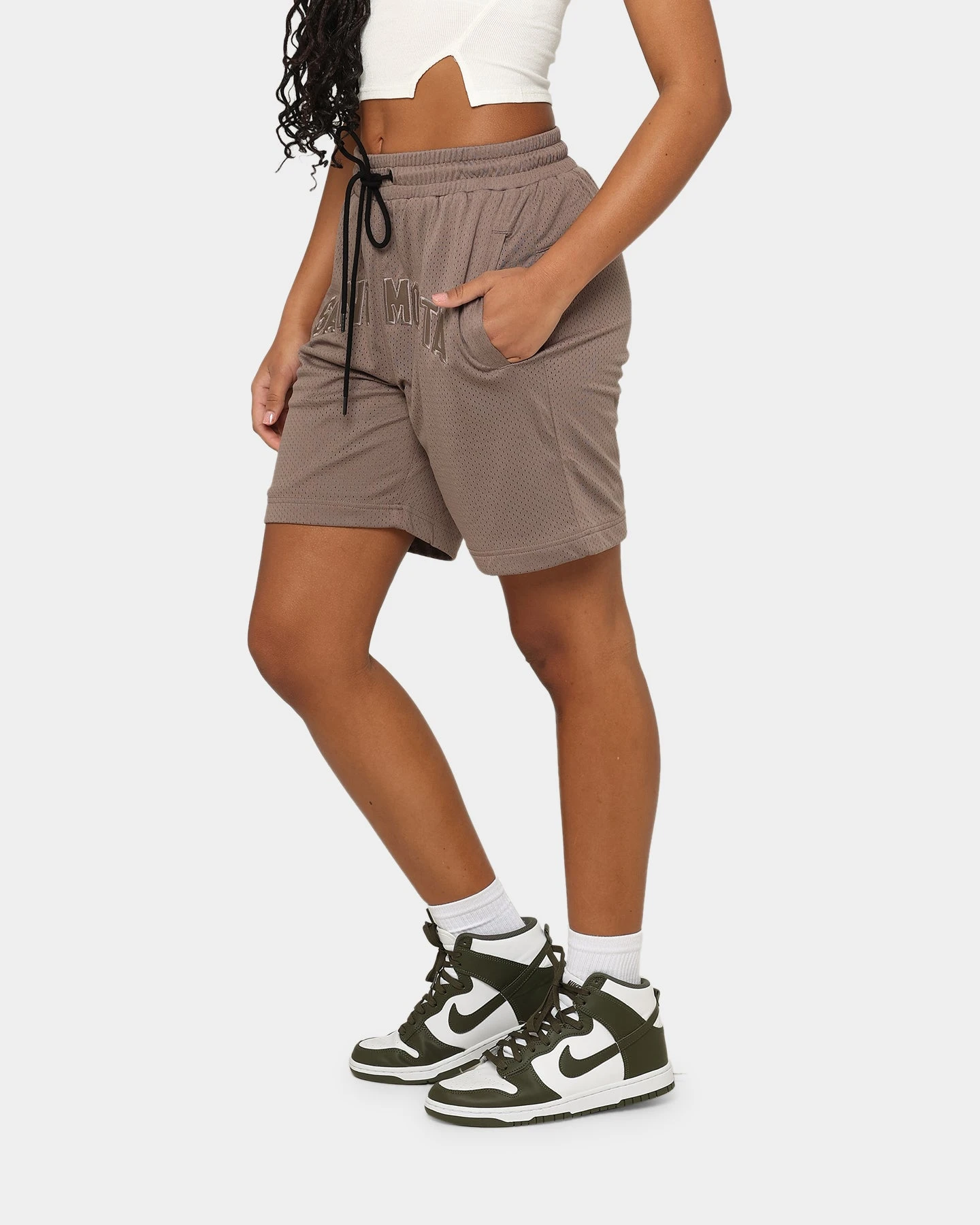 Saint Morta Kingdom Basketball Shorts Dark Brown Saint Morta Kingdom Basketball Shorts Dark Brown -Mitchell & Ness Shop 03008368 YD052 womens 0060