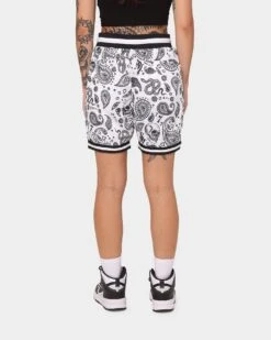 Saint Morta Paisley Olympus Ball Shorts White/Black -Mitchell & Ness Shop 03008521 YW110 womens 0040