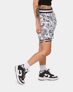 Saint Morta Paisley Olympus Ball Shorts White/Black -Mitchell & Ness Shop 03008521 YW110 womens 0050