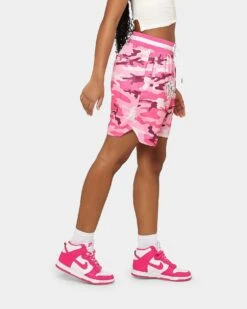 Carre C-Class Ball Shorts Pink Camo -Mitchell & Ness Shop 03008539 YP001 womens 0050