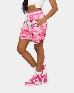Carre C-Class Ball Shorts Pink Camo -Mitchell & Ness Shop 03008539 YP001 womens 0060