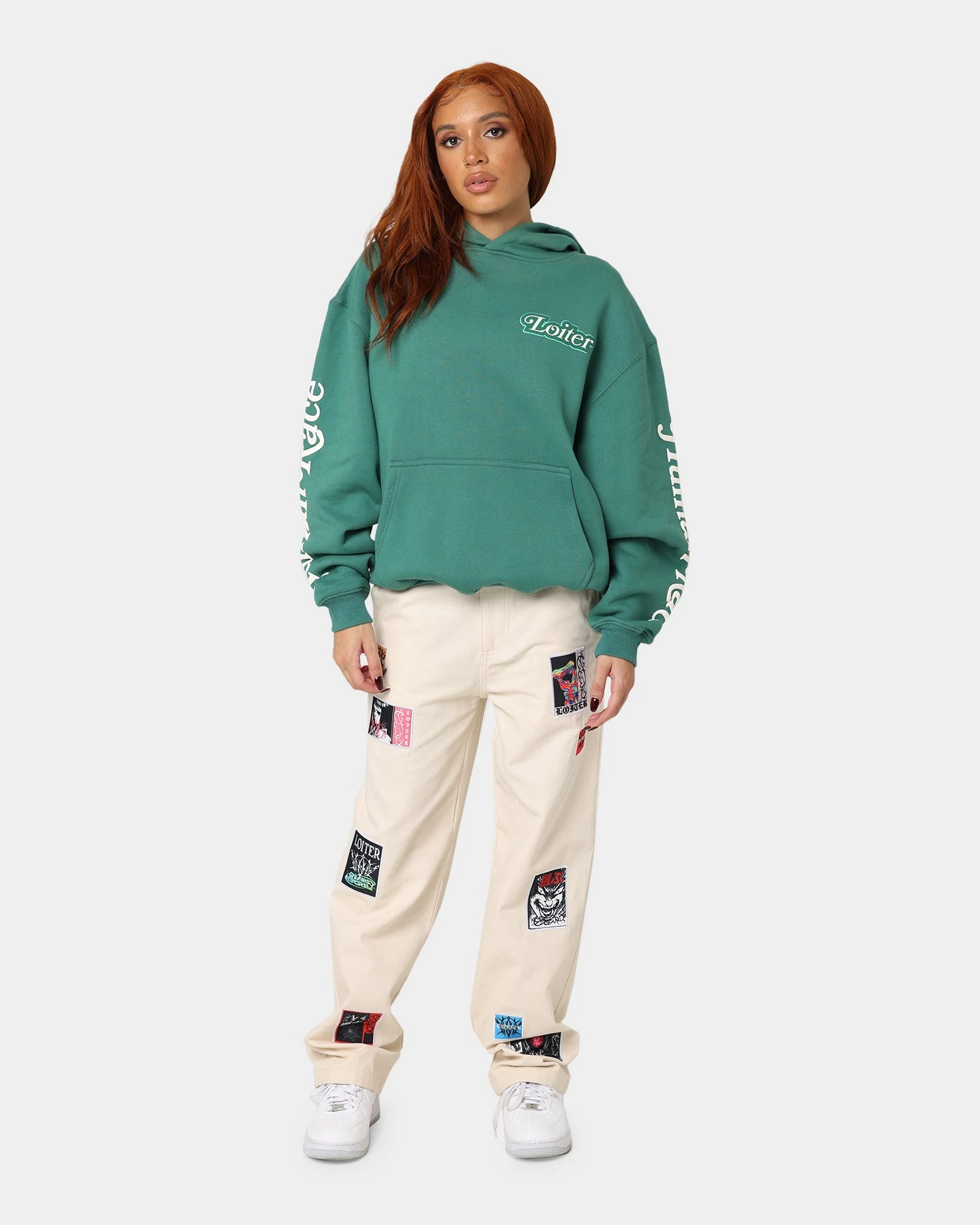 Loiter Patchwork Trousers Off White Loiter Patchwork Trousers Off White -Mitchell & Ness Shop 03008596 YO007 womens 0020
