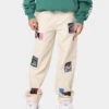 Loiter Patchwork Trousers Off White -Mitchell & Ness Shop 03008596 YO007 womens 010